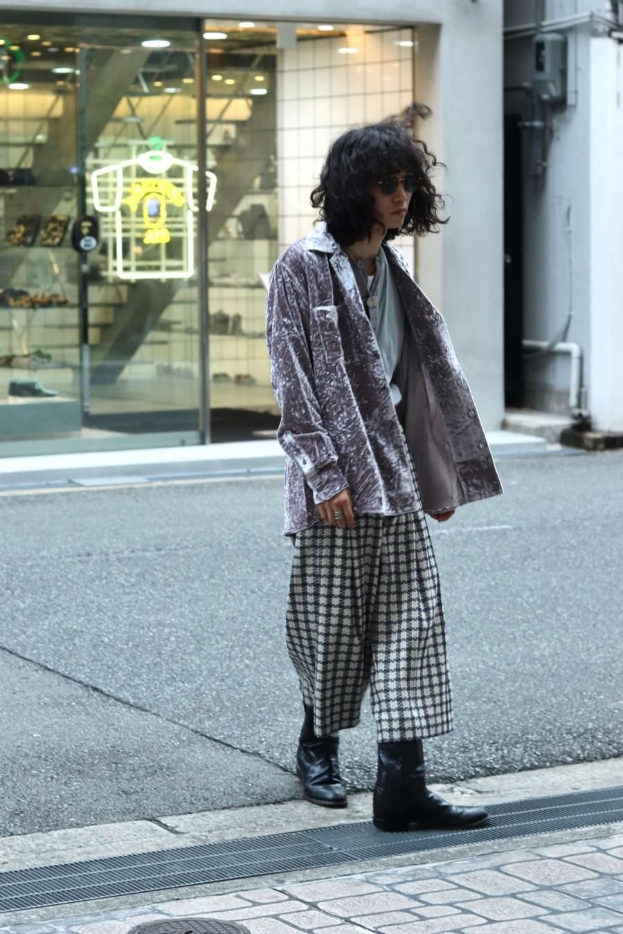 MASU JACQUARD CHECK PLEATED PANTS | ochge.org