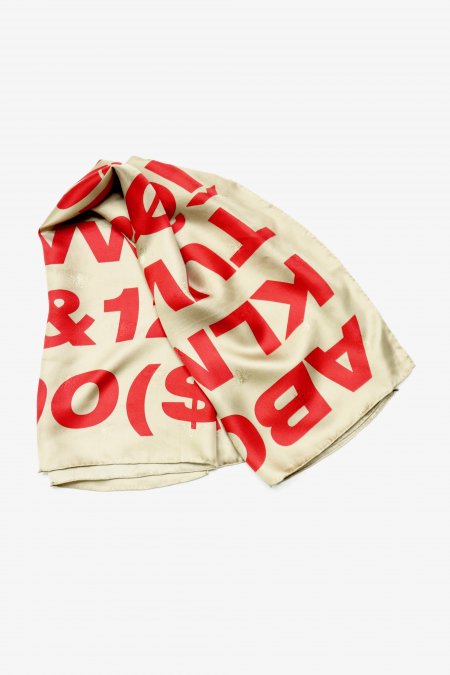 LASTFRAME（ラストフレーム）の73BOLD SCARF-BEIGE x RED（スカーフ