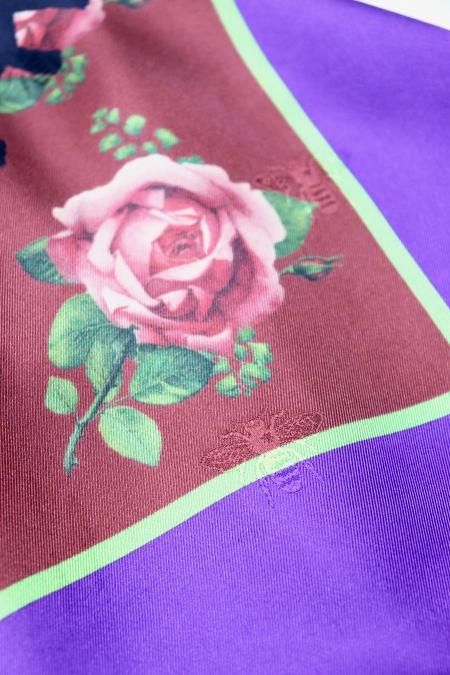 LASTFRAME（ラストフレーム）のROSE SCARF 蜂-PURPLE x BURGUNDY