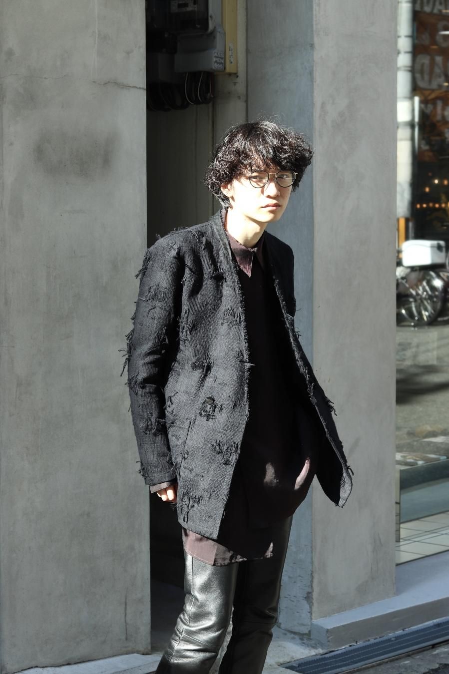 高級感 マイナス［ー］MinusのCUT JACQUARD BLAZER （カットジャガード ジャケット・アウター