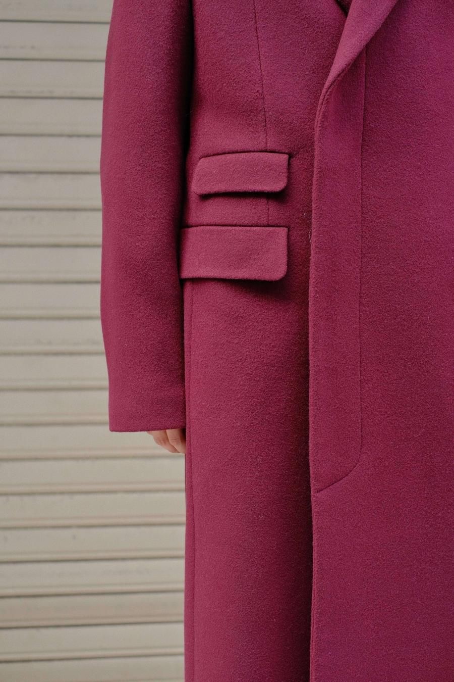 YUKI HASHIMOTO(ユウキ ハシモト)のCOVERT COAT-BURGANDY YUKI HASHIMOTO(ユウキ ハシモト)のCOVERT COAT-BURGANDY