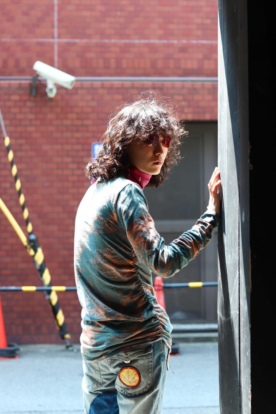 トップス MASU SHEARING JACQUARD LONG T-SHIRTS MASU（エムエーエスユー）のSHEARING JACQUARD LONG TSHIRTS