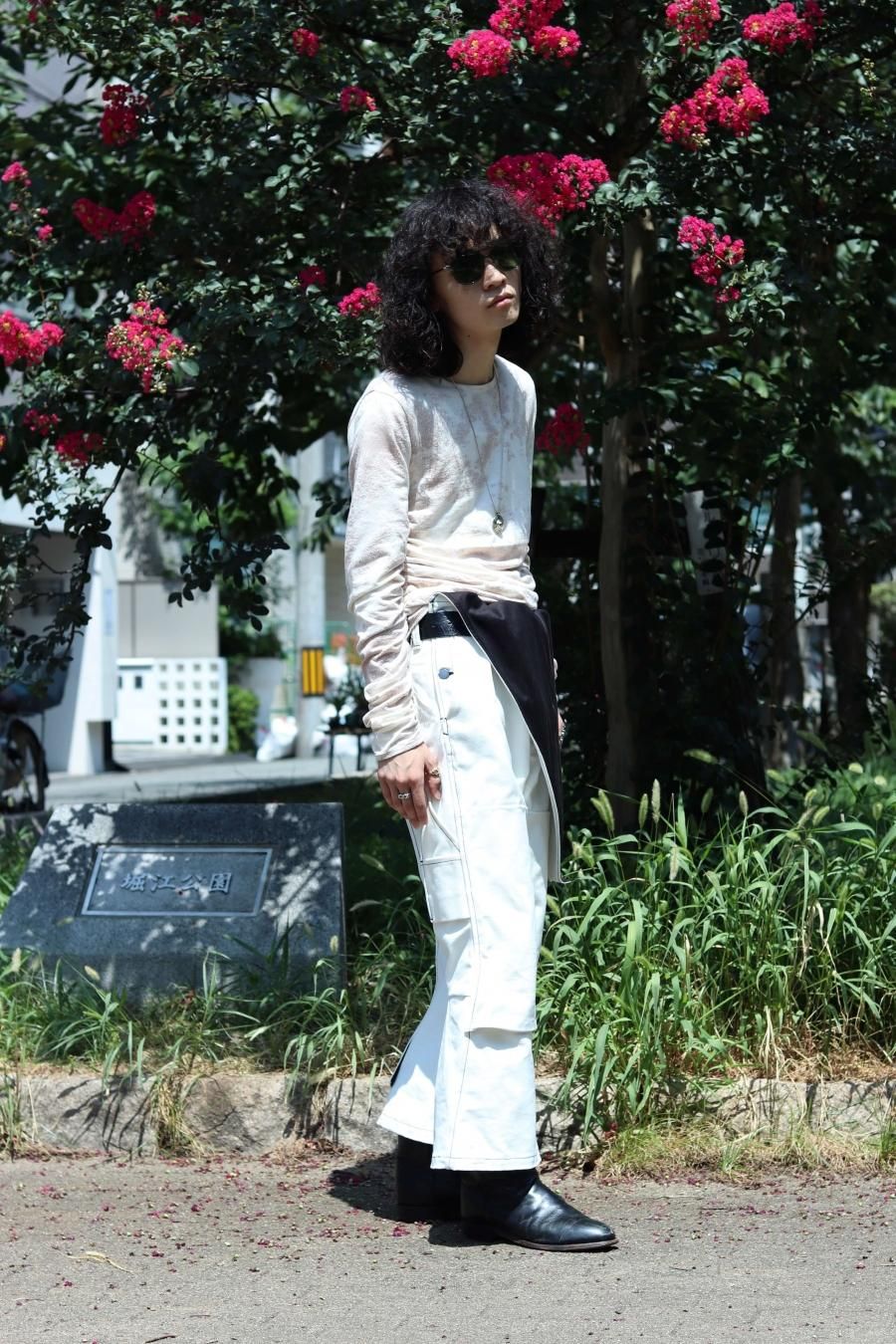 トップス MASU SHEARING JACQUARD LONG T-SHIRTS MASU（エムエーエスユー）のSHEARING JACQUARD LONG TSHIRTS