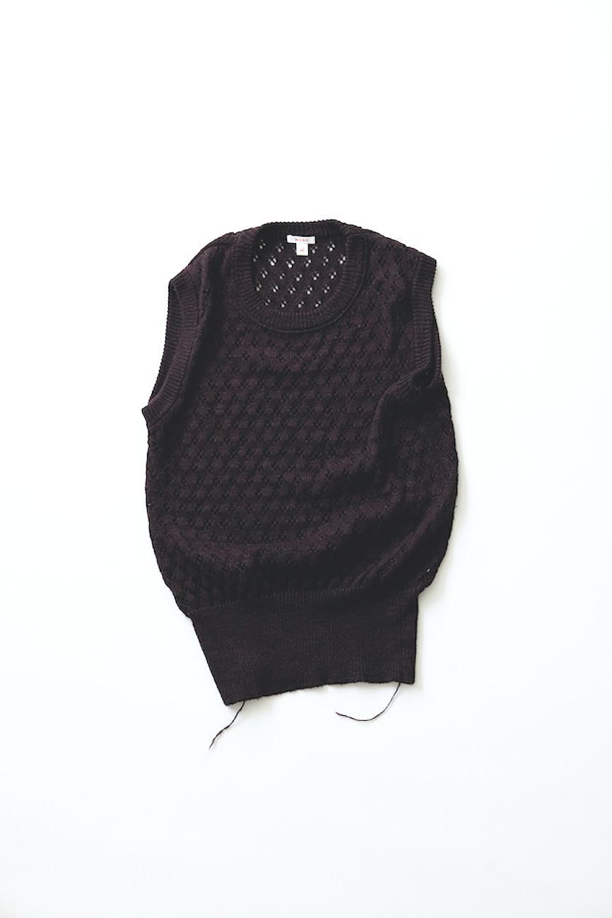 MASU（エムエーエスユー）のLACE KNIT VEST（ニットベスト）の通販 