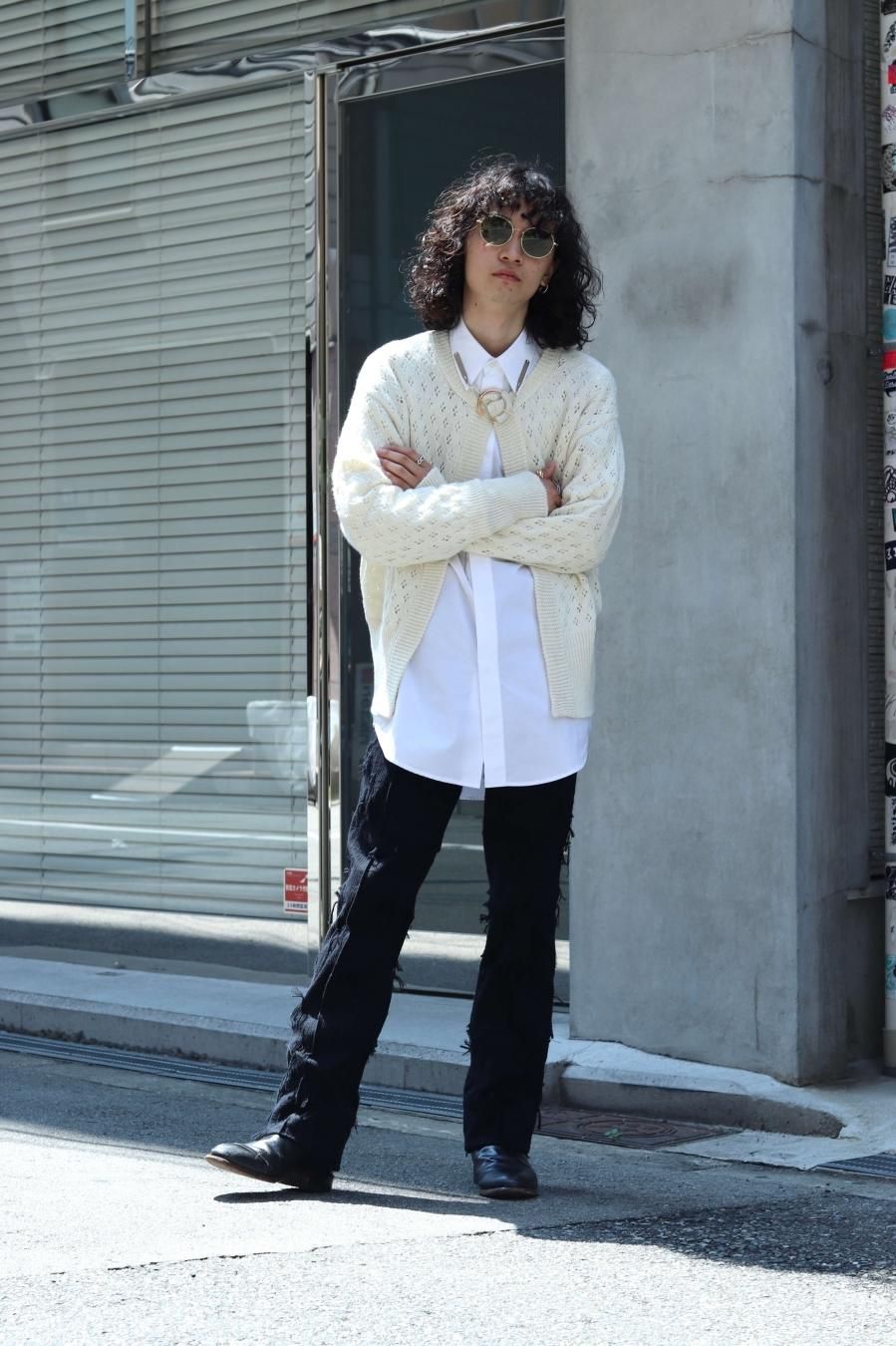 MASU（エムエーエスユー）のLACE KNIT CARDIGAN-OFF WHITE（ニットカーディガン）の通販サイト-大阪 堀江 PALETTE  art alive（パレットアートアライヴ）-