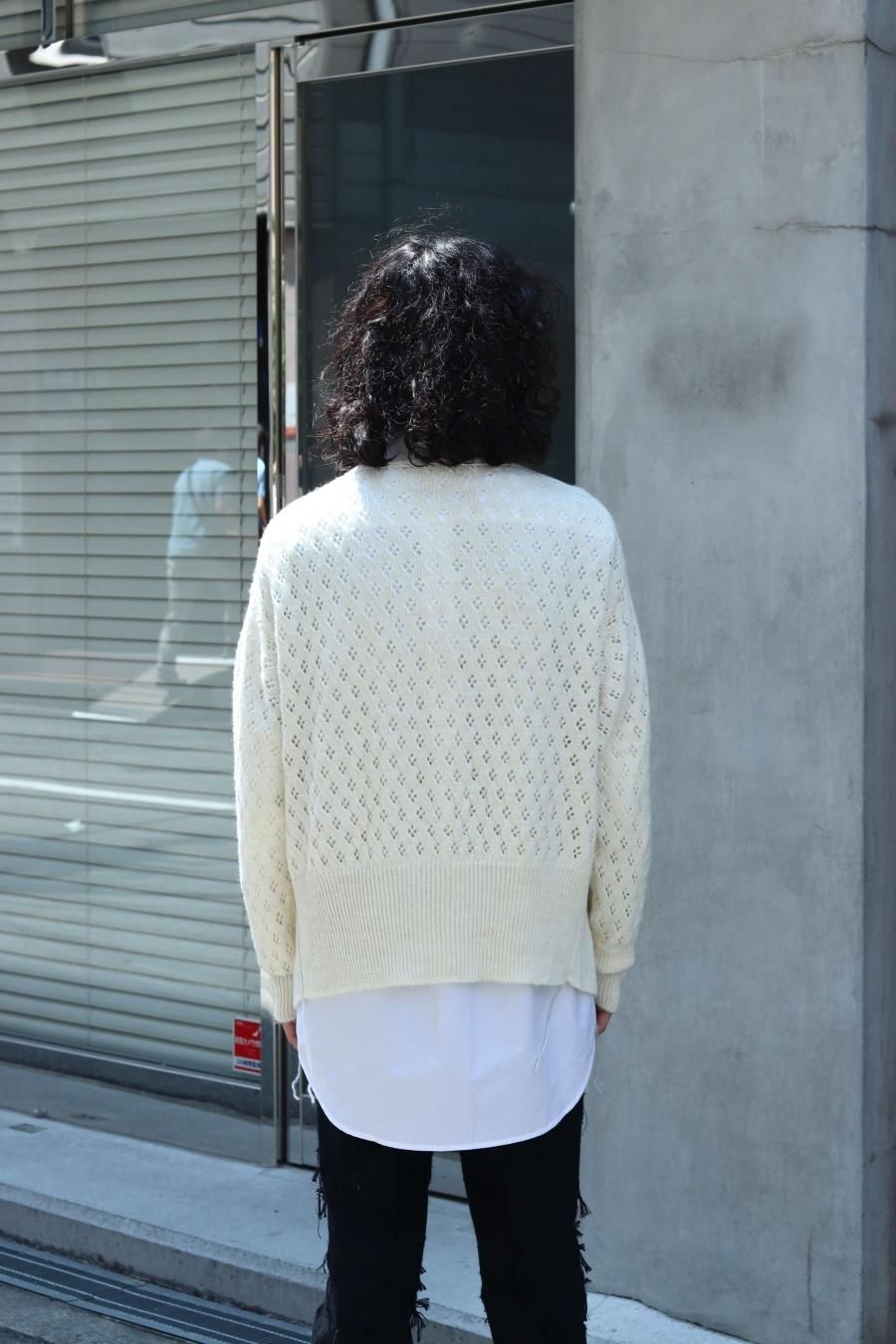 MASU（エムエーエスユー）のLACE KNIT CARDIGAN-OFF WHITE（ニット