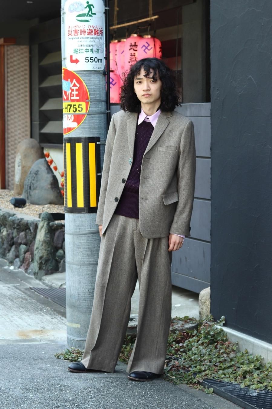 パンツ探しています MASU MELANGE TWEED WIDE TROUSERS - スラックス