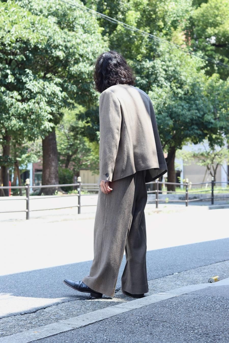 MASU（エムエーエスユー）のMELANGE TWEED WIDE TROUSERS-MELANGE 