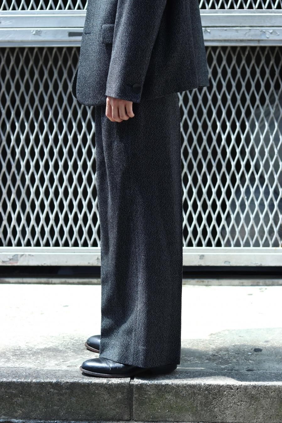 MASU（エムエーエスユー）のMELANGE TWEED WIDE TROUSERS-MELANGE 