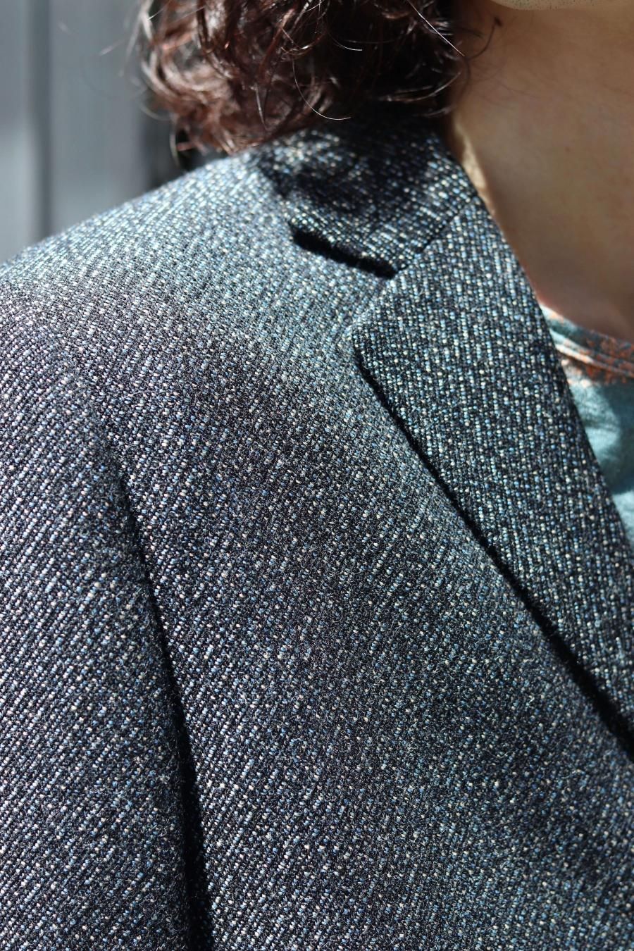 袖丈62cmMASU MELANGE TWEED TAILORED JACKET - テーラードジャケット