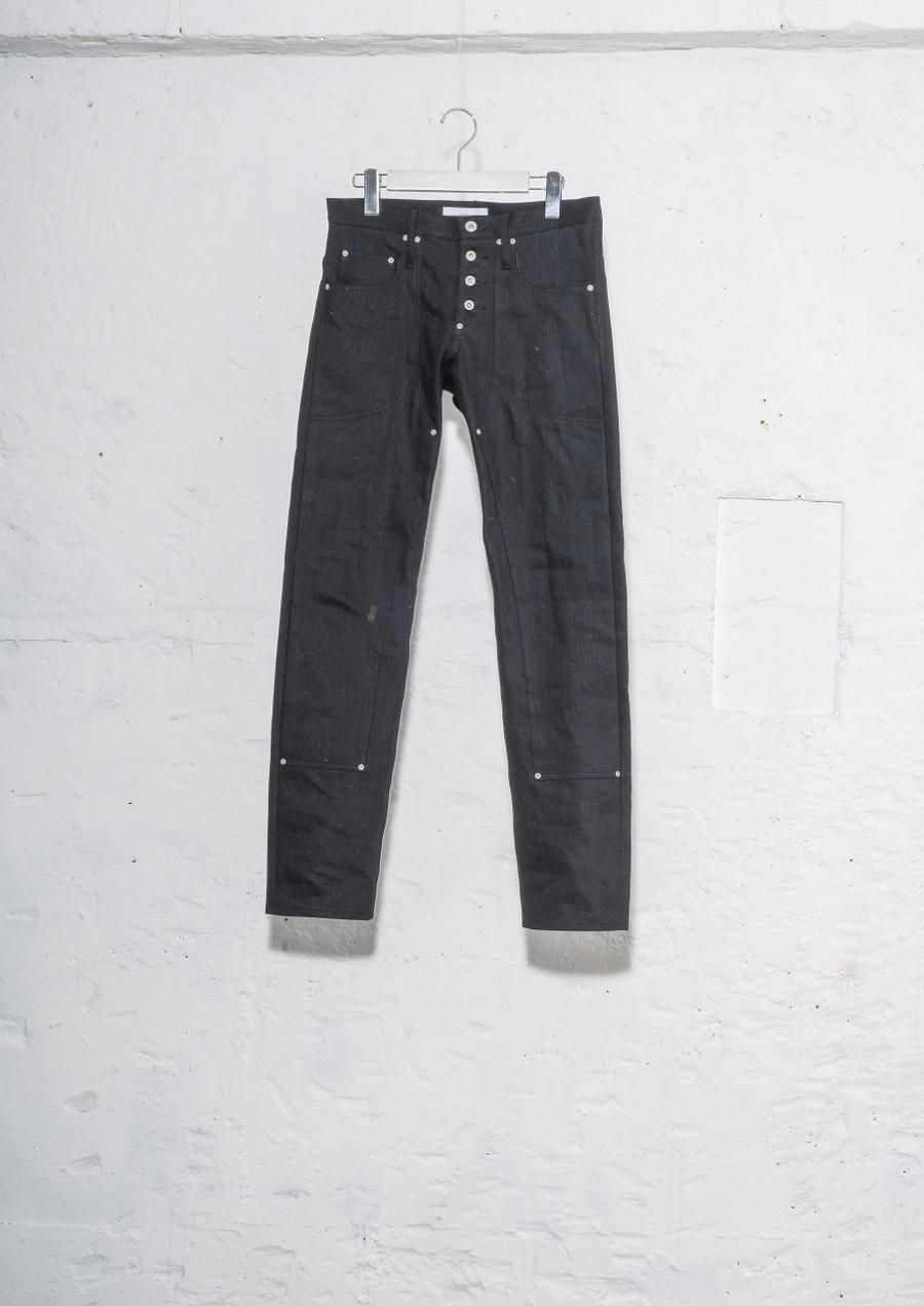 SUGARHILL（シュガーヒル）のBLACK DENIM DOUBLE KNEE STRAIGHT DENIM