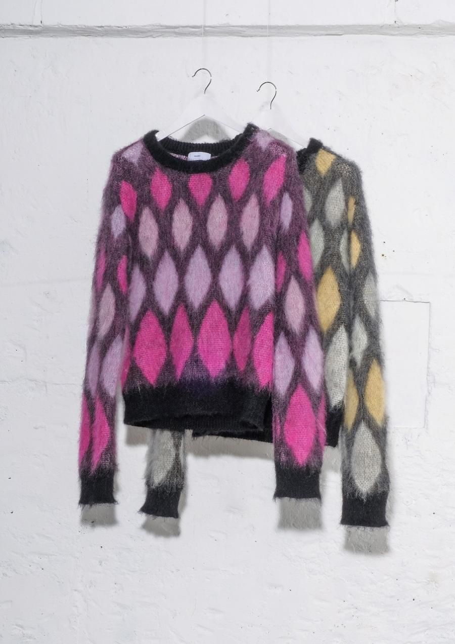 SUGARHILL 20AW MOHAIR PYHCH KNIT アーガイル | hartwellspremium.com