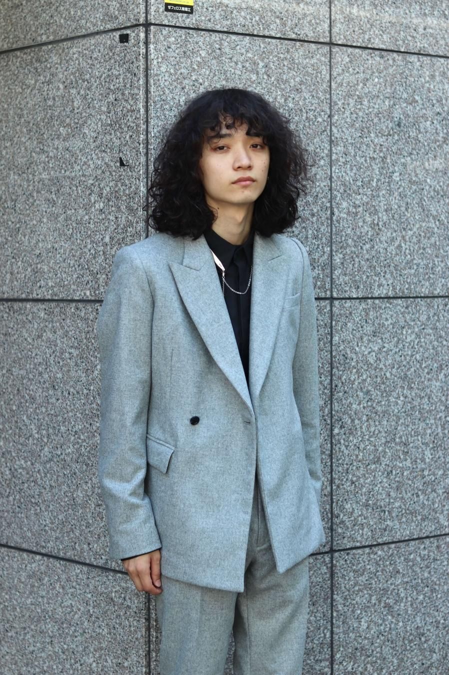 YUKI HASHIMOTO（ユウキ ハシモト）のDOUBLE BREASTED JACKET-GRAY