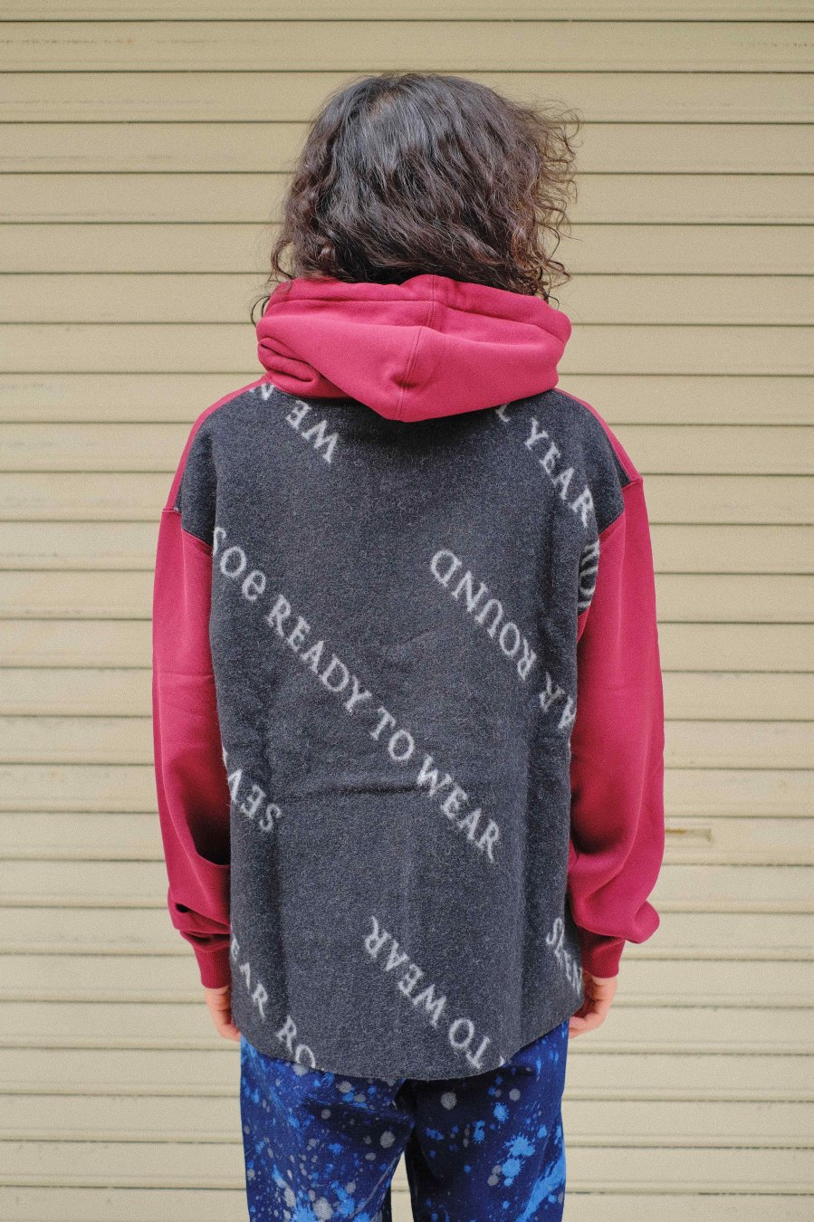 soe（ソーイ）のLogo Type Hoodie Switching Fabric（パーカー