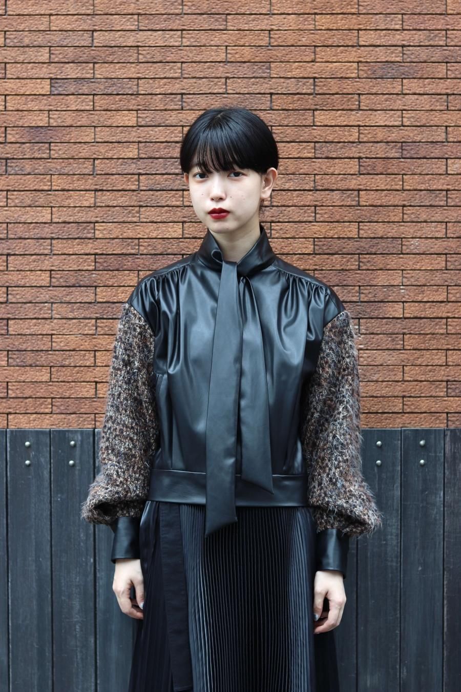 soe（ソーイ）のLeather Tweed Bomber（ブルゾン）の通販サイト-大阪 ...