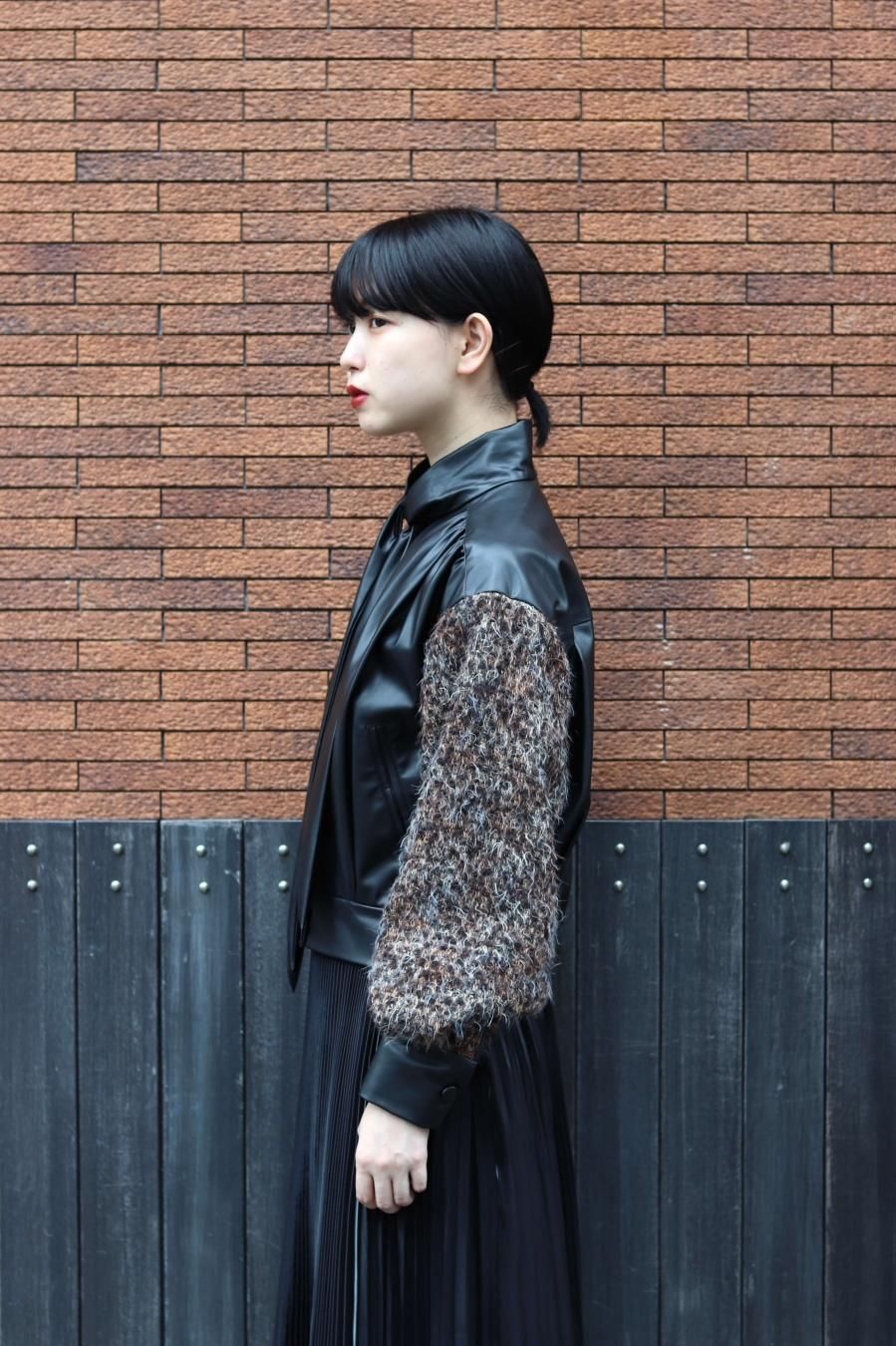 soe(ソーイ)のLeather Tweed Bomber(ブルゾン)の通販サイト soe(ソーイ)のLeather Tweed Bomber(ブルゾン)の通販サイト