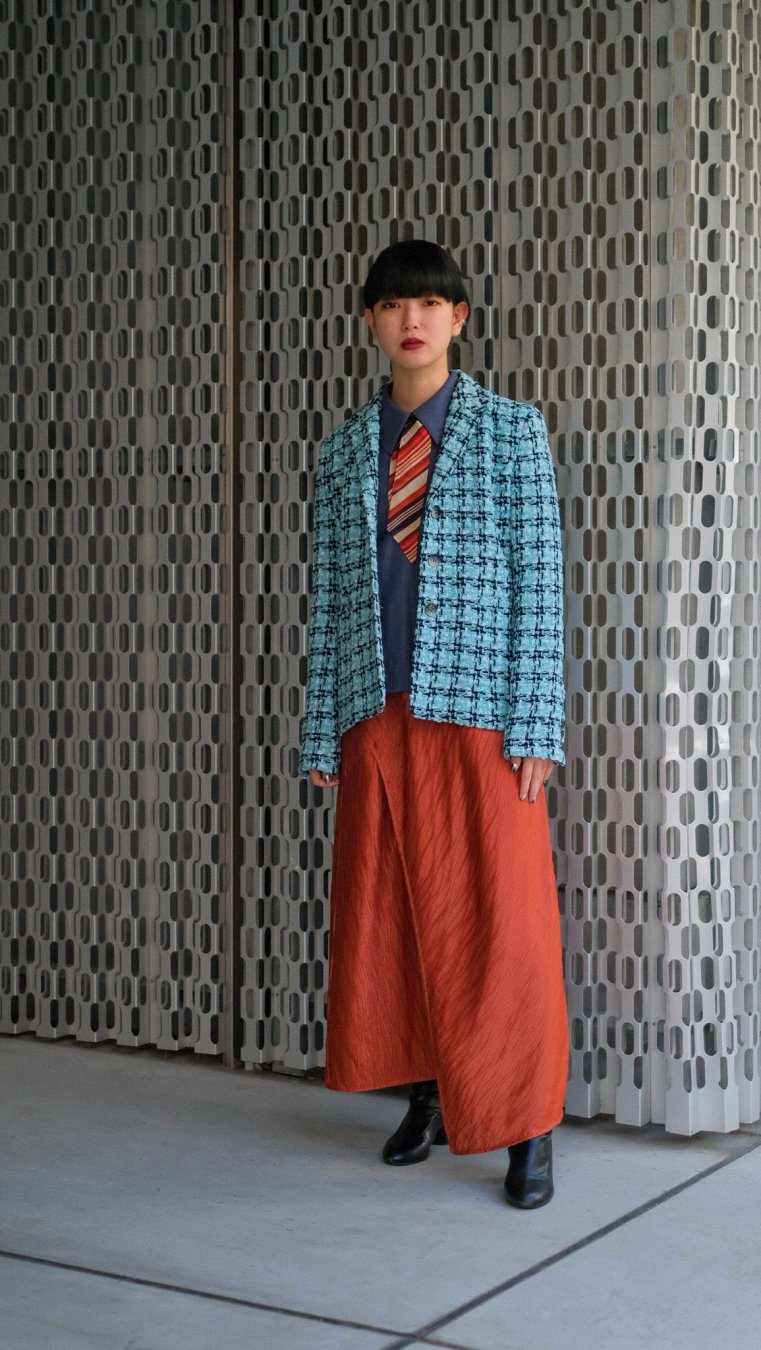 BELPER（ベルパー）のPLEATED DRESS-ORANGE（ノースリーブドレス）の ...