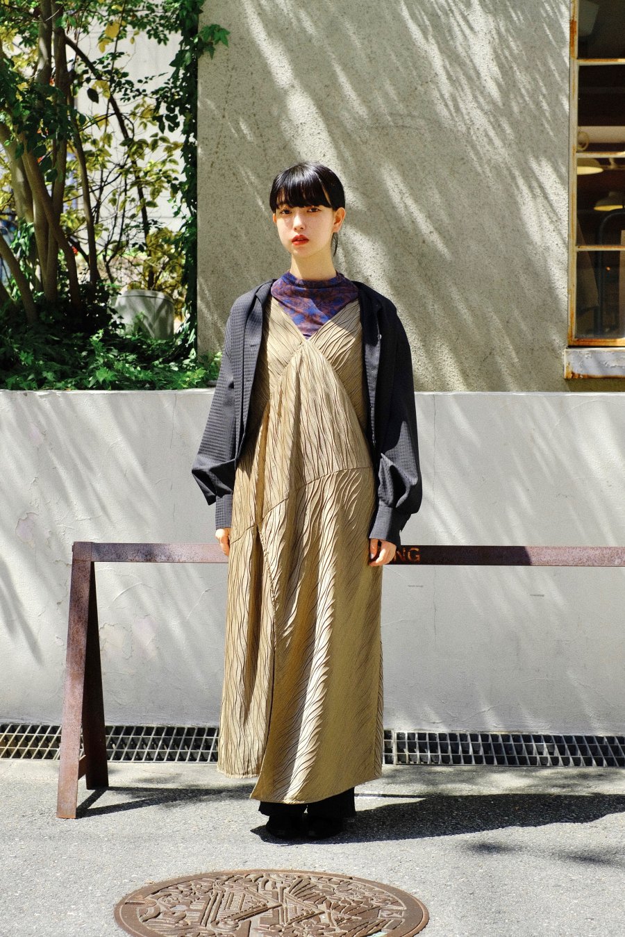 BELPER（ベルパー）のPLEATED DRESS-KHAKI（ノースリーブドレス）の通販サイト-大阪 堀江 PALETTE art  alive（パレットアートアライヴ）-