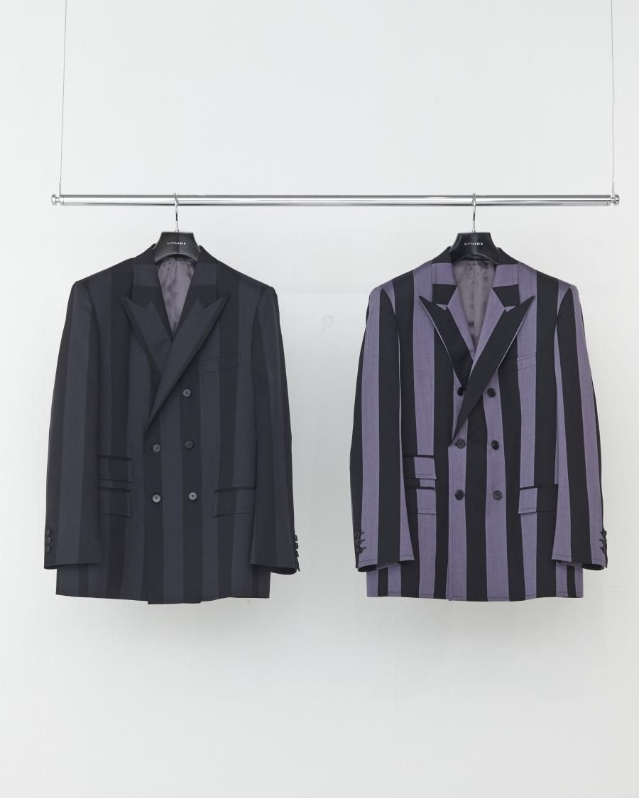 LITTLEBIG（リトルビッグ）のStripe 6B Double Breasted Jacket-Purple  Stripe（ストライプジャケット）の通販サイト-大阪 堀江 PALETTE art alive（パレットアートアライヴ）-