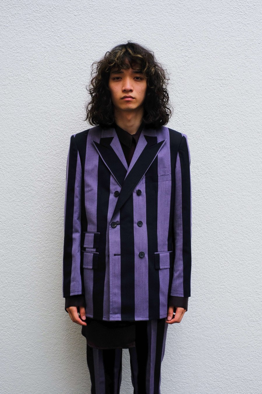 LITTLEBIG（リトルビッグ）のStripe 6B Double Breasted Jacket-Purple  Stripe（ストライプジャケット）の通販サイト-大阪 堀江 PALETTE art alive（パレットアートアライヴ）-