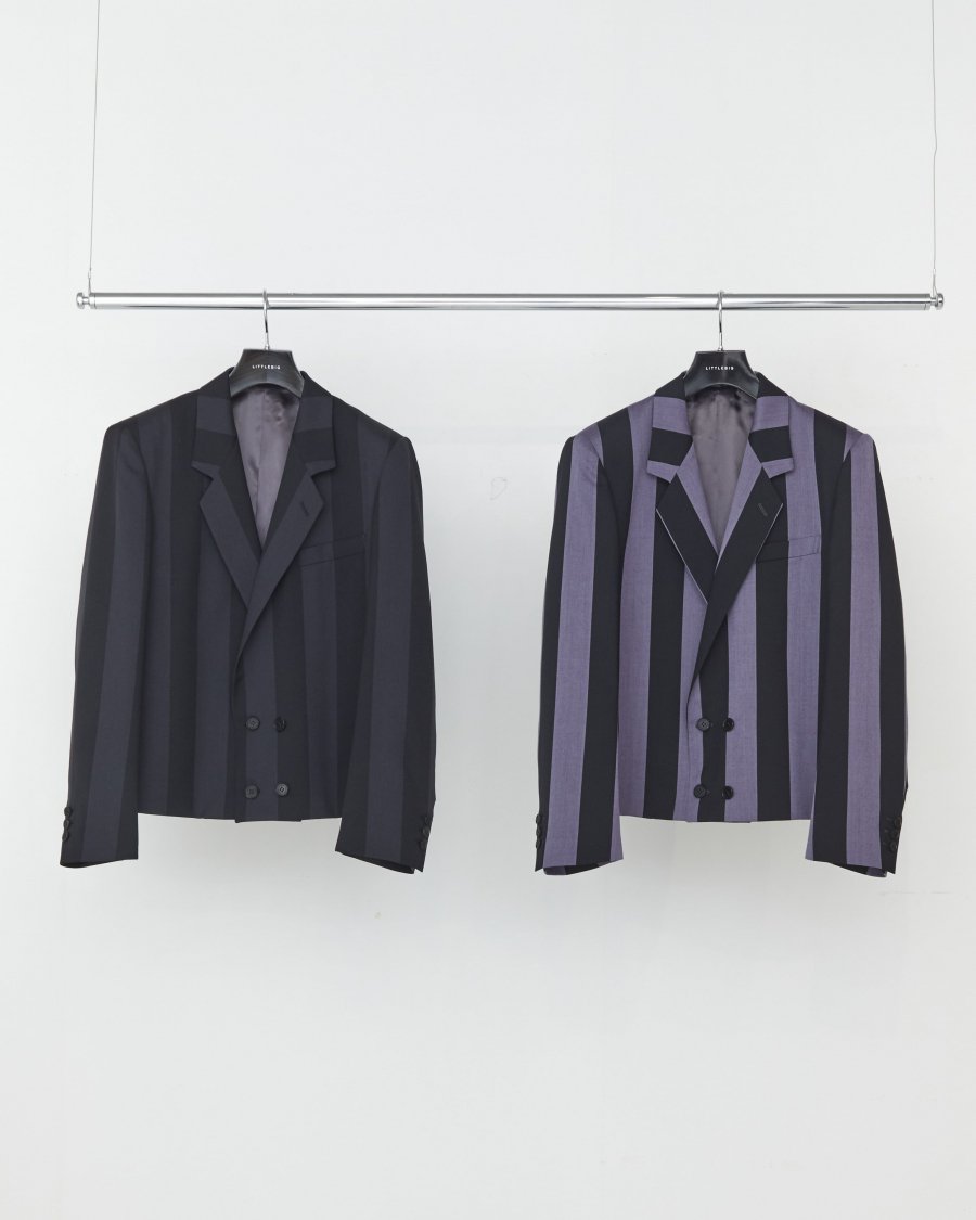 LITTLEBIG（リトルビッグ）のStripe Short Jacket-Purple Stripe（ストライプショートジャケット）の通販
