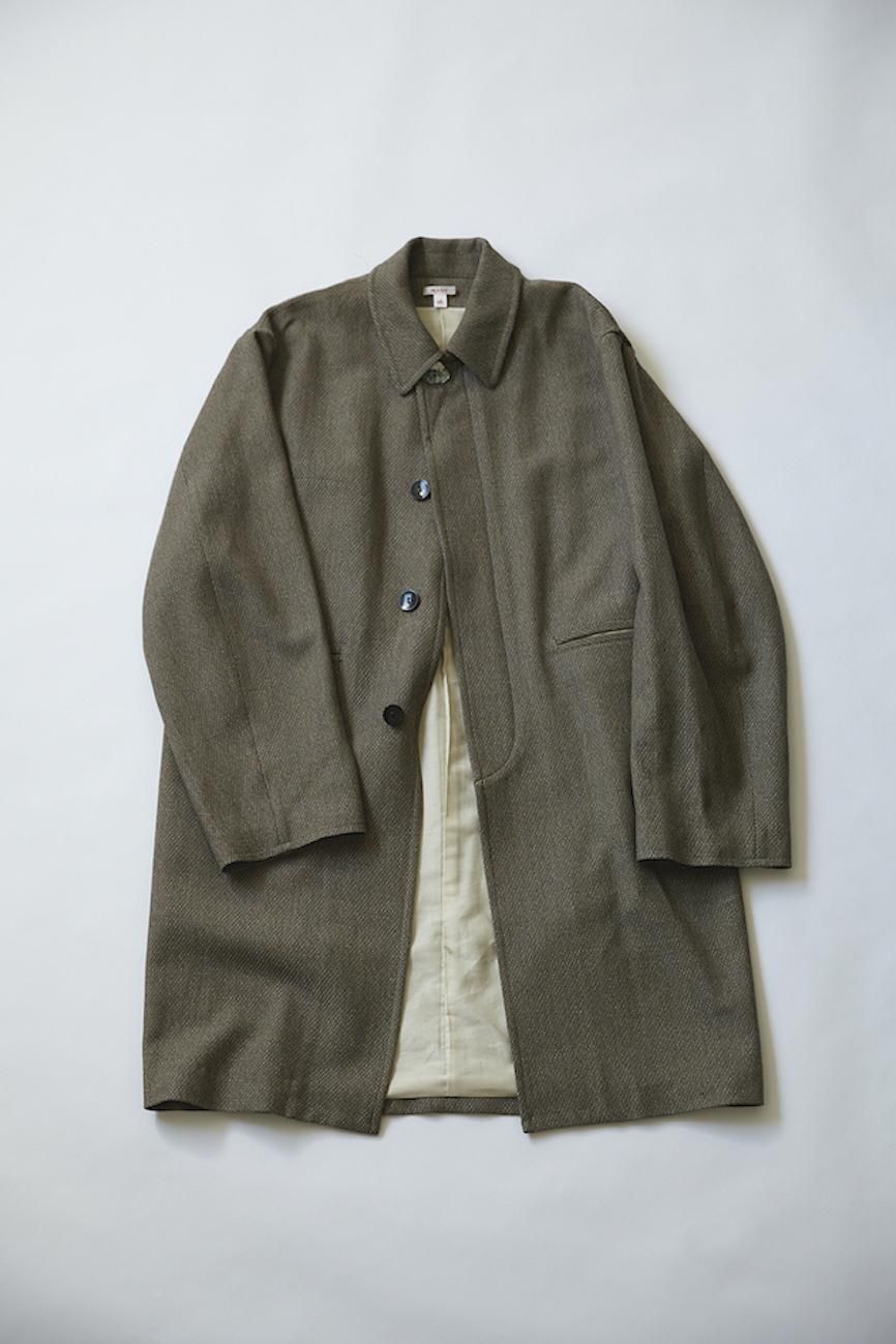 MASU MELANGE TWEED COLLAR COAT ロングコート