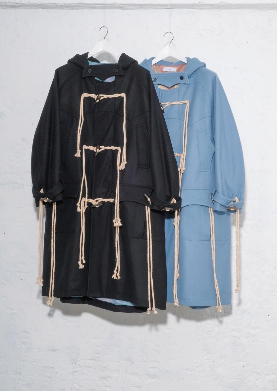 SUGARHILL / CORDED DUFFLE COAT (BLUE)-hybridautomotive.com