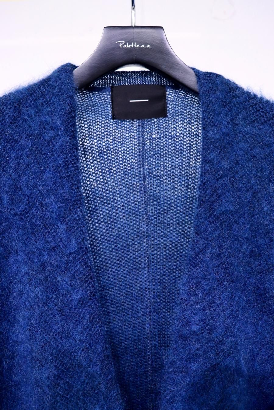 マイナス［ー］DAMAGED MOHAIR CARDIGAN-BROWN（カーディガン