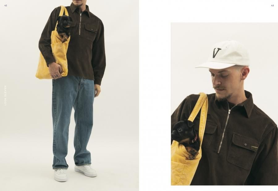 VICTORIA（ヴィクトリア）の1/4 ZIP CORDUROY PULLOVER SHIRT-DARK 