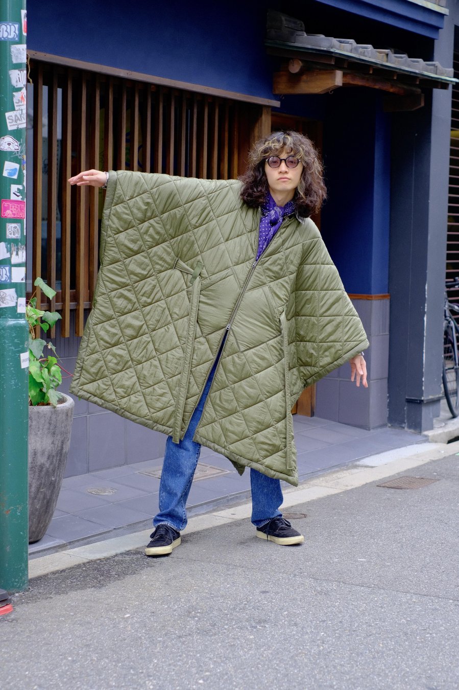 JOHN MASON SMITH QUILT PONCHO キルティングポンチョ