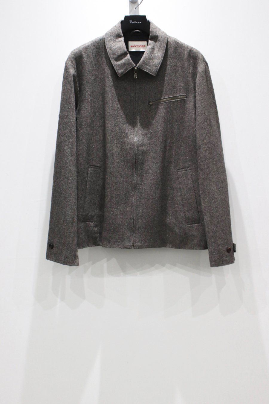 VICTORIA（ヴィクトリア）のTWEED CAR COAT-SLATE GREY（シャツジャケット）の通販サイト-大阪 堀江 PALETTE  art alive（パレットアートアライヴ）-