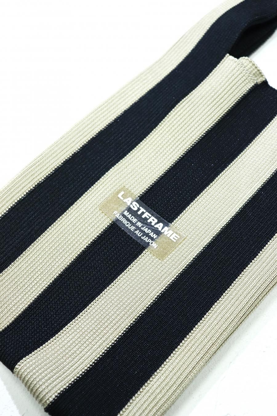LASTFRAME(ラストフレーム)のSTRIPE MARKET BAG SMALL-BLACK x LASTFRAME(ラストフレーム)のSTRIPE MARKET BAG SMALL-BLACK x