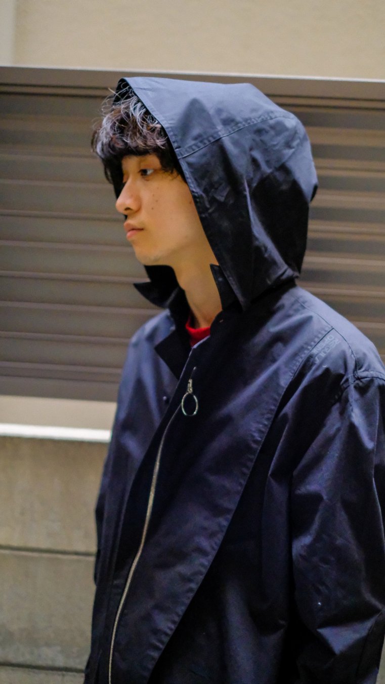 YUKI HASHIMOTO（ユウキ ハシモト）のDETACHABLE HOODED SHIRTS-BLACK（シャツ）の通販サイト-大阪 堀江  PALETTE art alive（パレットアートアライヴ）-