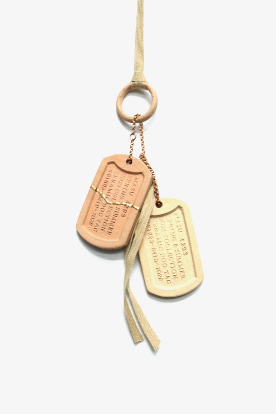 MASU（エムエーエスユー）のCERAMIC DOG TAG RED BROWN（ネックレス