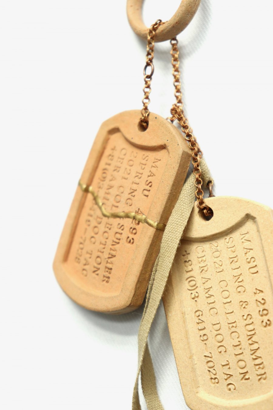 MASU（エムエーエスユー）のCERAMIC DOG TAG RED BROWN（ネックレス）の通販サイト-大阪 堀江 PALETTE art  alive（パレットアートアライヴ）-