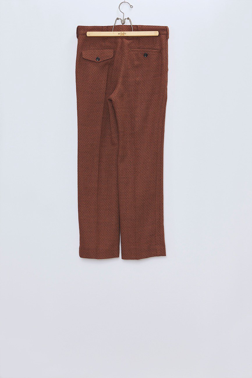 MASU（エムエーエスユー）のFLARE TROUSERS RED BROWN 