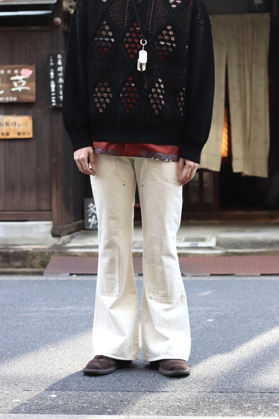 SUGARHILL（シュガーヒル）のWashed Double Knee Bell Bottom Denim ...