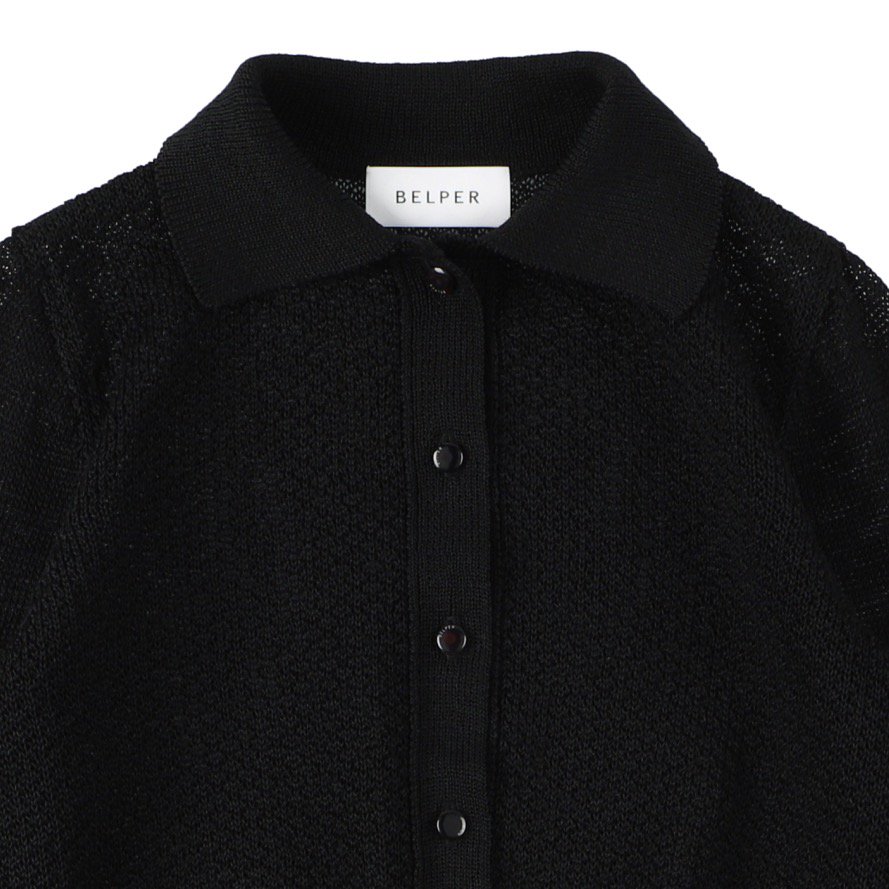 BELPER（ベルパー）のKNIT SHIRT-BLACK（ニットシャツ）の通販サイト