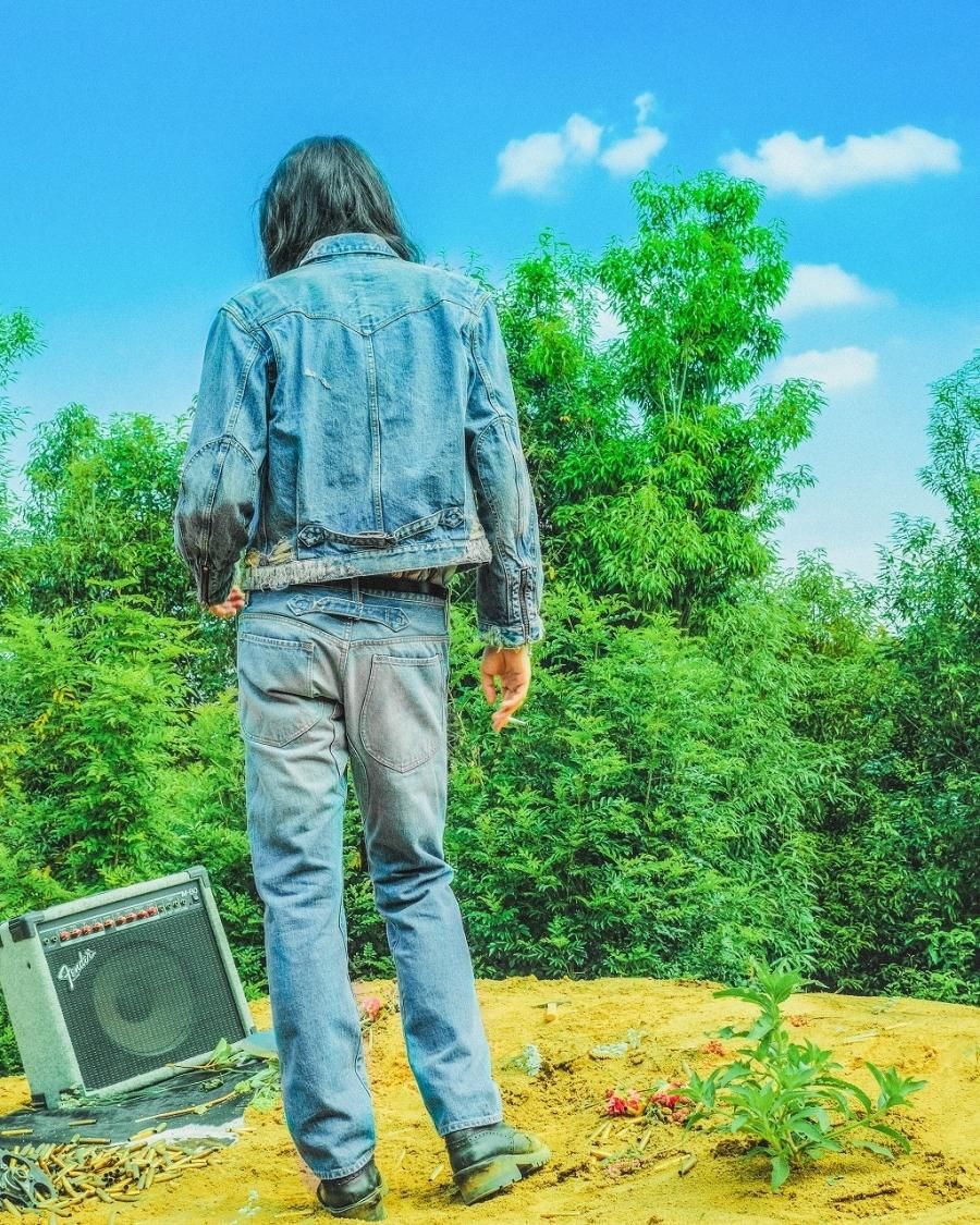SUGARHILL(シュガーヒル)のZip-up Denim Damaged Jackert SUGARHILL(シュガーヒル)のZip-up Denim Damaged Jackert