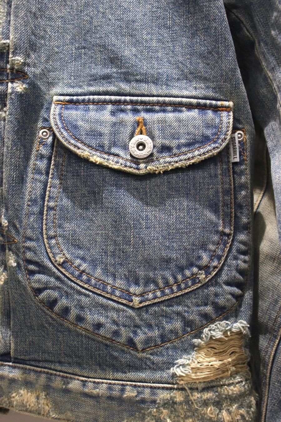 SUGARHILL（シュガーヒル）のZip-up Denim Damaged Jackert