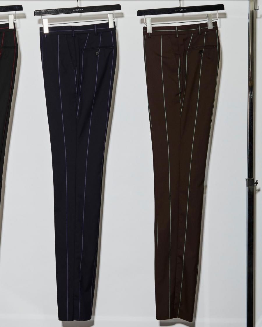 LITTLEBIG（リトルビッグ）の21SS Stripe Slim Trousers-Black or Navy or  Brown（スリムトラウザーズ）の通販サイト-大阪 堀江 PALETTE art alive（パレットアートアライヴ）-