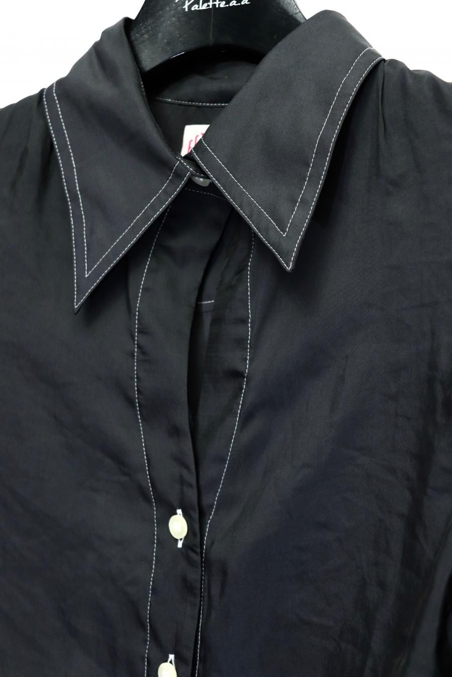 FETICO（フェティコ）のGathered Satin Shirt Black（シャツ）の通販