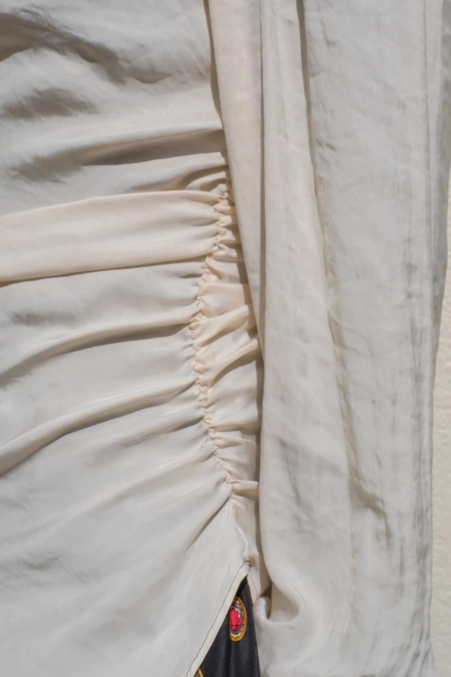 FETICO（フェティコ）のGathered Satin Shirt White（シャツ）の