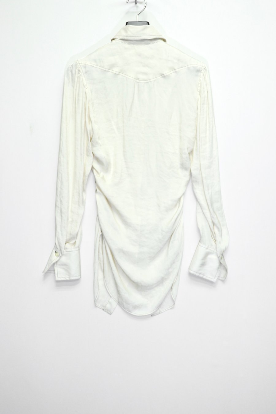 FETICO（フェティコ）のGathered Satin Shirt White（シャツ）の通販 ...