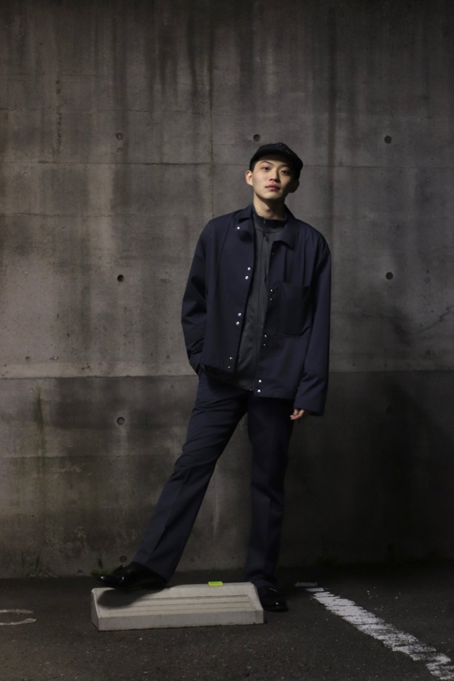 NULABEL（ニューレーベル）のWORK DRESS TROUSERS BLUE（パンツ）の