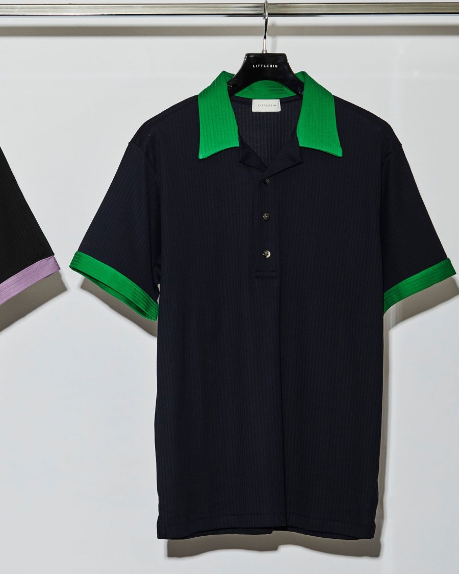 LITTLEBIG（リトルビッグ）のOpen Collared Polo BLACK or NAVY