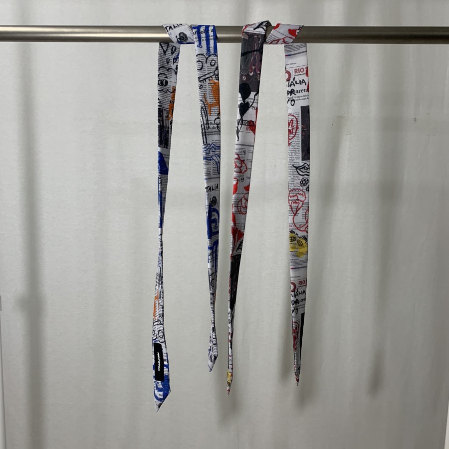 SYU.HOMME/FEMM Tape scarf Tie ネクタイ タグ付