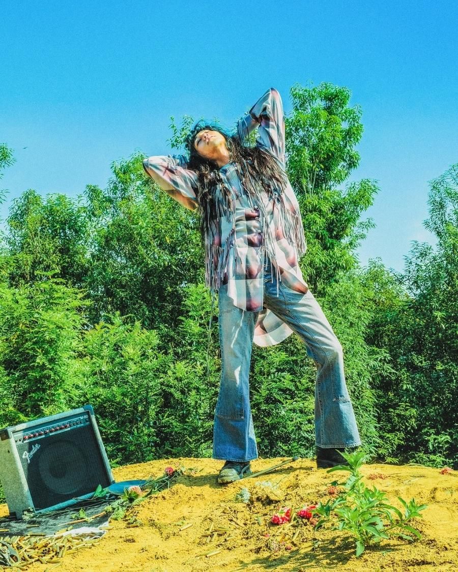 SUGARHILL(シュガーヒル)のOmbre Panama Long Shirt(シャツ SUGARHILL(シュガーヒル)のOmbre Panama Long Shirt(シャツ