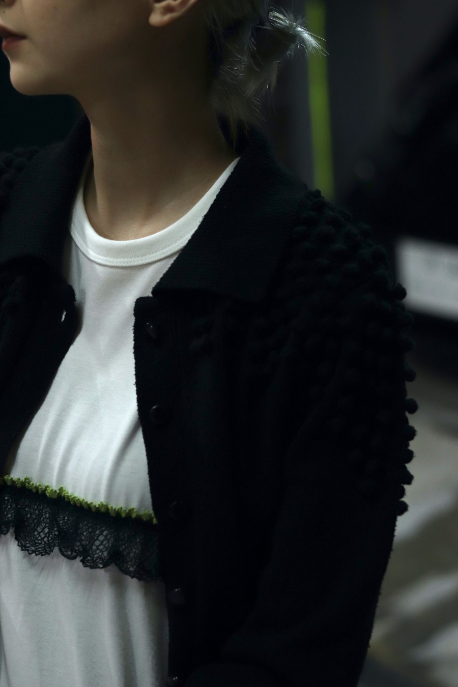 BELPER（ベルパー）のKNIT CARDIGAN BLACK（ニットカーディガン）の