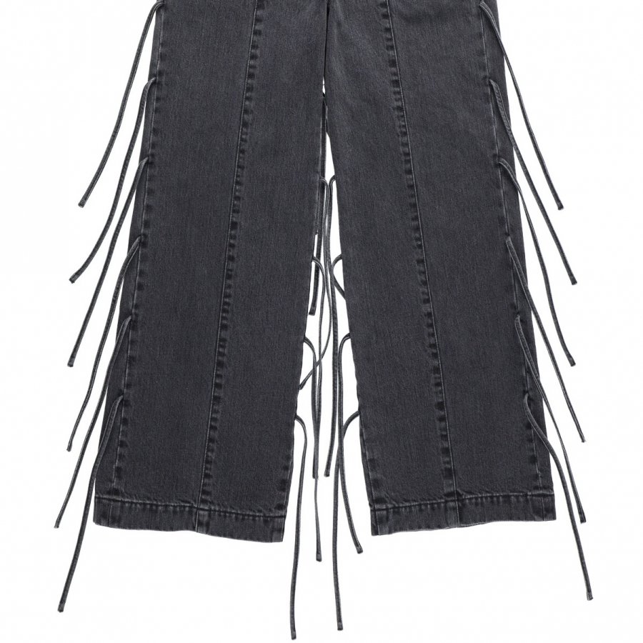 名作 belper STRINGS DENIM PANTS（BLACK）-